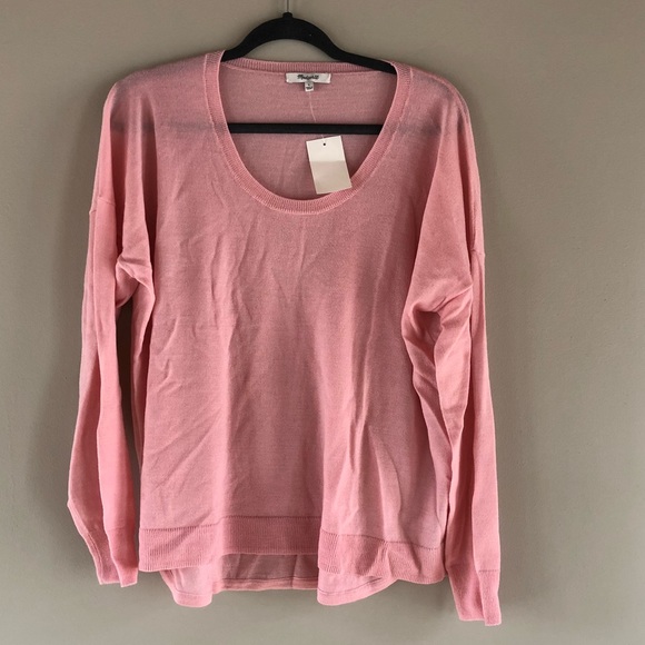 Madewell Tops - Madewell south star wool blend pullover pink